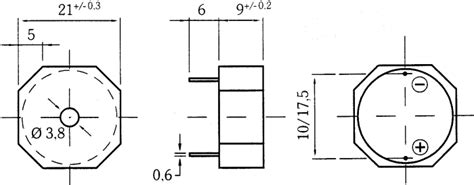 SMA-21-P17.5 Sonitron | Sonitron 85 dB Through Hole Continuous Internal ...