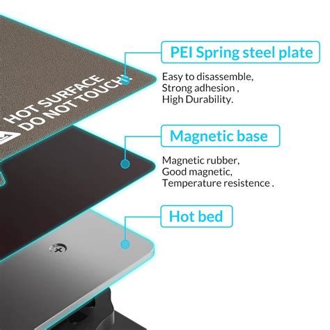 Buy TRONXY PEI Sheet Build Plate, Flexible Magnetic PEI Build Surfaces ...