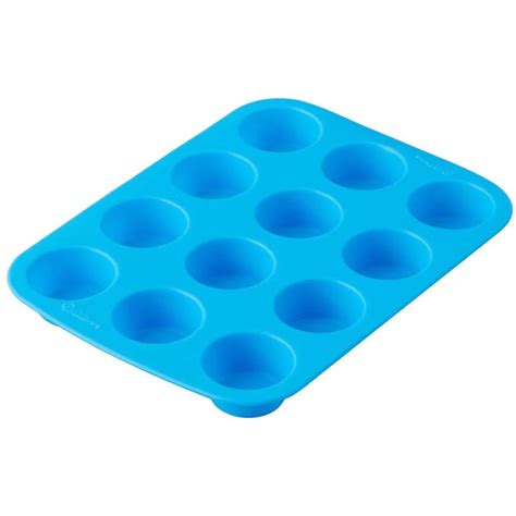 Wilton Easy-Flex Silicone Mini Muffin Pan-12 Cavity 1.875"X.875 ...