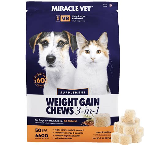 High-Calorie Weight Gain Treats | Miracle Vet's Nutrient-Rich Chews