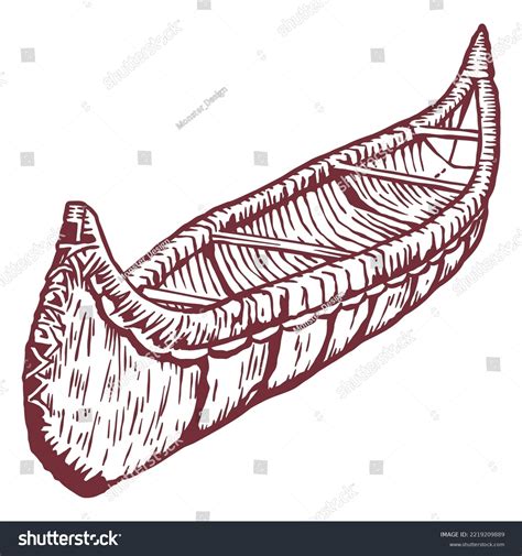 Native Canoe Clipart