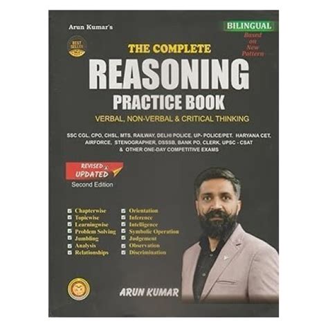 The Complete Reasoning Practice Book (Verbal, Non-Verbal & Critical ...