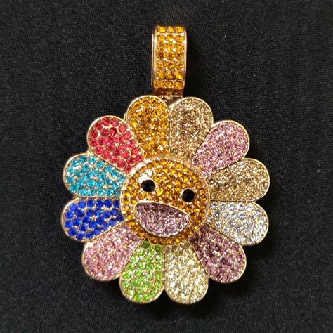 MURAKAMI FLOWER ICED OUT PENDANT (MULTI) – Kicks Machine
