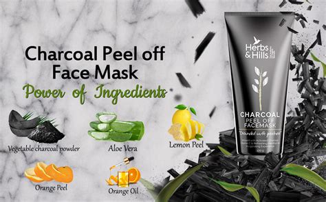 Buy Herbs & Hills Charcoal Peel Off Facemask 100g with Lemon, Orange ...