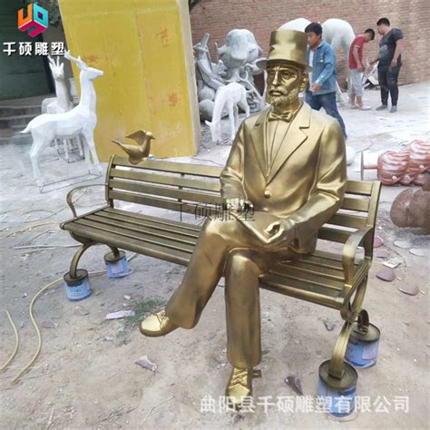 新款玻璃钢商场美陈休闲椅人猫偶雕塑花盆座椅 - 深圳市红雅实业有限公司