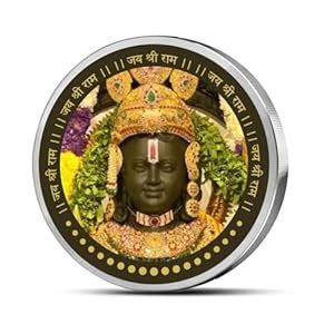 Buy MOHUR Ram Lalla Ayodhya 20 Gm, Silver Coin Coloured (999) Pure ...