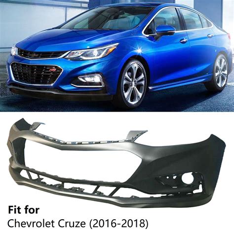 Front Bumper Cover Unpainted Fit for Chevrolet Cruze 2016 2017 2018, without Park Assist Sensor ...
