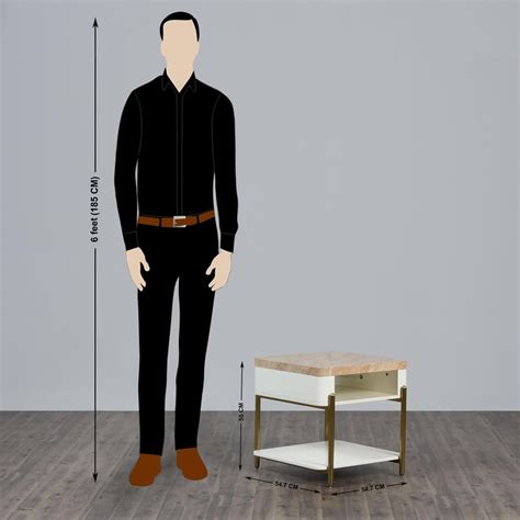 Buy Paris End Table with USB Charger Port - Beige from Home Centre at ...