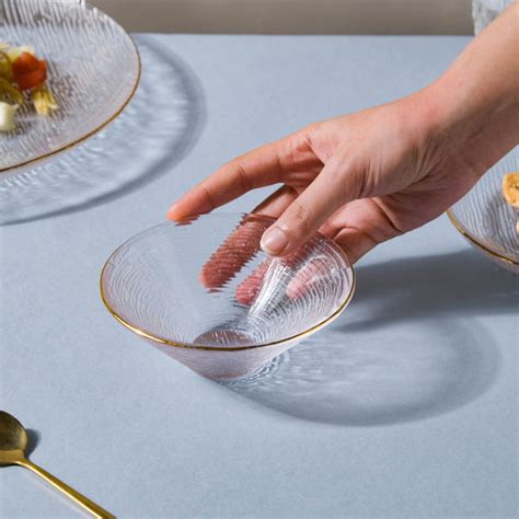Gold Rimmed Glass Dessert Bowl 100 ml Online - Premium Snack Bowl ...