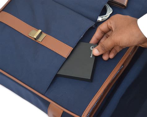 Retro Laptop Bag - Blue – The Leather Chef