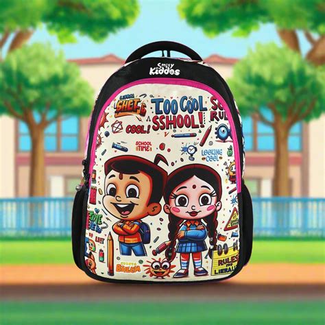 Smily Kiddos - Licensed Chhota Bheem Junior Backpack Too Cool III -Pin