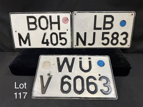 Vintage German Vehicle License Plates Auction