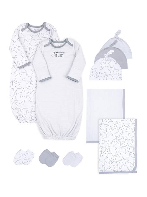 Buy Little Star Organic Baby Unisex 10Pc Mix & Match Set, Size Newborn ...