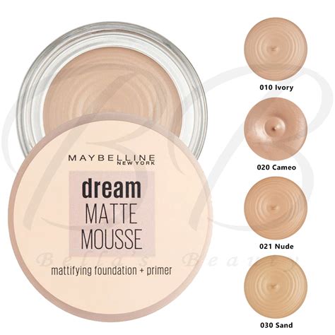 Maybelline Dream Mousse Foundation Colors