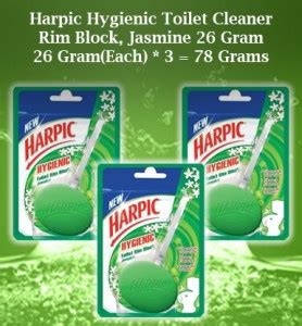 Harpic Hygienic Toiler Cleaner JASMINE Rim Block 26 grams each (26gm ...