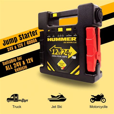 HUMMER H24PRO Jump starters for cars, 24V & 12V/4000A | CAMSTORE India