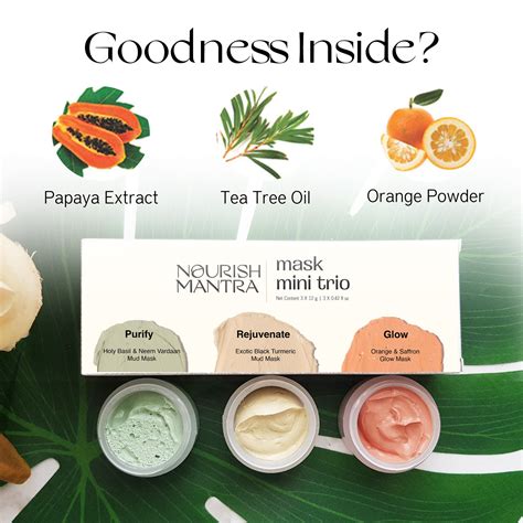 Mask Mini Trio | Buy Natural Facial Mud Mask – Nourish Mantra