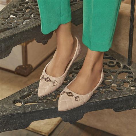 Buy Delta Beige Women's Dress Ballerinas Flats Online At Tresmode