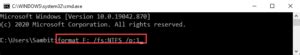 Image result for Windows Formatting Command