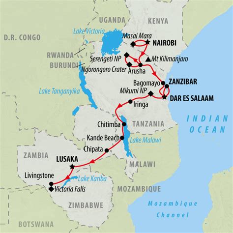 Zanzibar East Africa Map