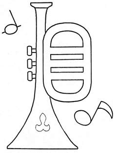 Printable Trumpet Template | Trumpet, Trumpet tattoo, Music drawings
