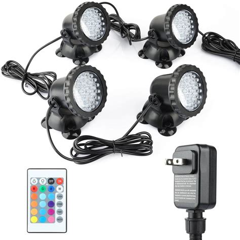 Underwater Pond Lights, ?LED Color Changing Fountain Lights, RGB ...
