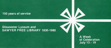 The Sawyer Free Library celebrated their 150th anniversary ...