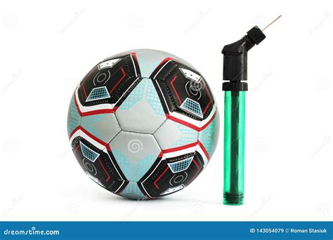Soccer Ball and Pump. Sport Stock Image - Image of pump, inflation ...