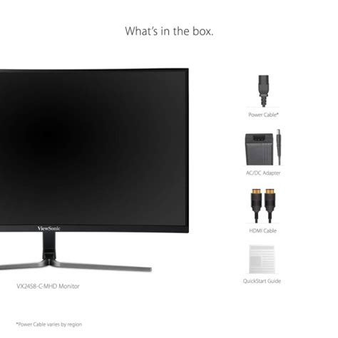 ViewSonic VX2458-C-MHD 24Inch Full HD Curved Gaming Monitor