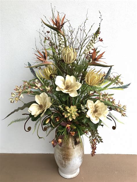 6ft tall magnolia floral arrangement designed by Arcadia Floral and ...