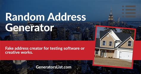 Image result for Random Address Generator
