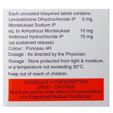 Montemac AL Tablet 10's Price, Uses, Side Effects, Composition - Apollo ...