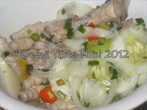 Come Taste This!: Strutters! (A Chicken Foot Souse)