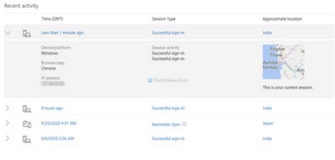 Image result for Hotmail Recent Activity