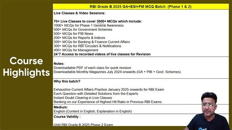 OliveBoard | RBI Grade B 2025 GA+ESI+FM MCQ Batch (Phase 1 & 2)