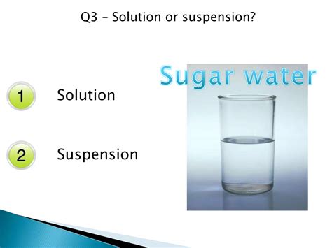 Image result for Suspension vs Solution Examples
