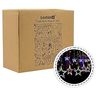 Buy Lexton 12 Stars 138 Led Curtain String Lights Window Curtain Lights ...