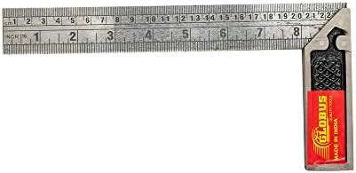 GLOBUS 342 - TRY SQUARE (BLACK & SILVER) 8 IINCH for marking and ...