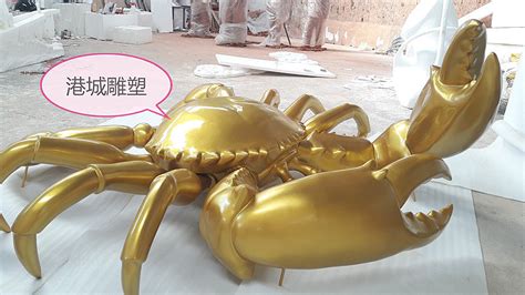 海鲜主题螃蟹玻璃钢雕塑美陈装饰摆放|手工艺|其他手工|港城雕塑 - 原创作品 - 站酷 (ZCOOL)