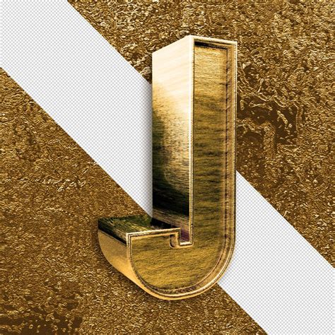 Golden letter j with luxury background | Free PSD