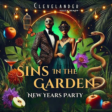 Sins in the Garden | New Years Eve Party, Clevelander South Beach Hotel ...