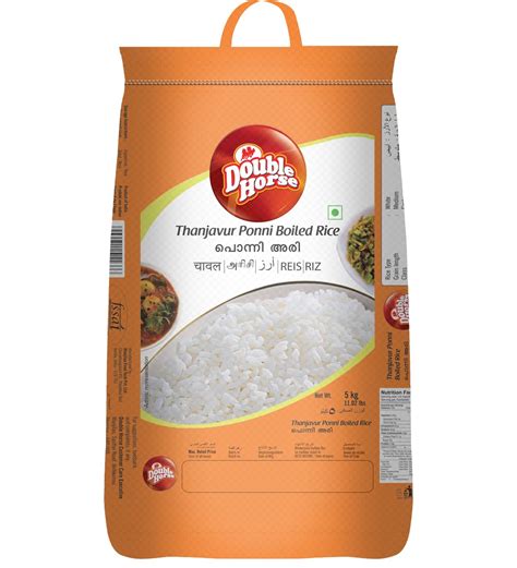 Buy Double Horse Tanjavur Ponni Boiled Rice |Export Quality| 5 KG ...