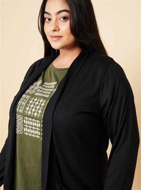 Buy Women Solid Open-Front Shrug Online at just Rs. 599.0 ...