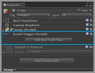 Event Trigger Unity 的图像结果