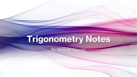 Image result for Trigonometry Math Notes