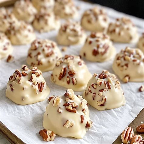 No Bake White Chocolate Pecan Truffles – Gift Ideas