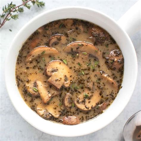 Easy Healthy Mushroom Soup Recipe-without cream! vegan & keto