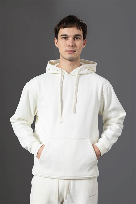 White Heavy Fleece (320gsm) 2-piece Loose Fit hoodie and joggers set ...