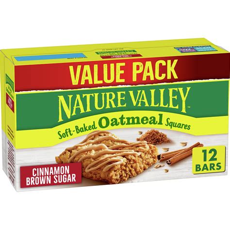 Nature Valley Soft-Baked Oatmeal Squares, Cinnamon Brown Sugar, 12 ct ...