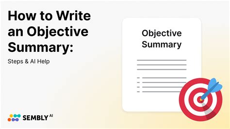 How to Write an Objective Summary 的图像结果
